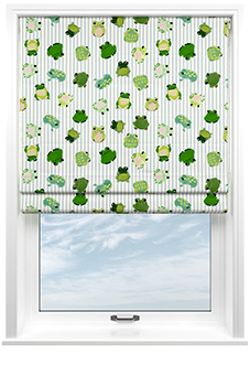 Wee Blue Bell Little Frogs, Pond - Roman Blind